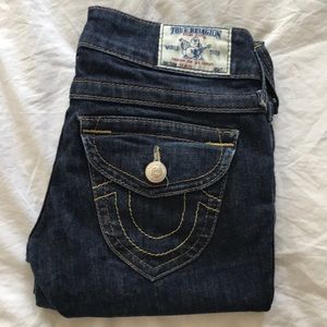 True Religion Dark wash skinny jeans